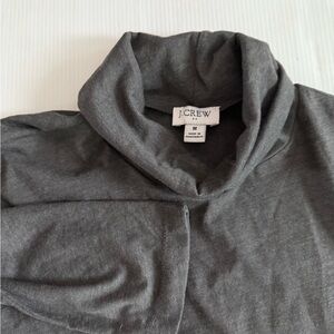 J Crew Sweater Mens M Gray Roll‎ Neck Cotton Blend Pullover